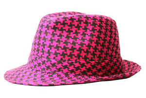 TopHeadwear Fedora Hound Tooth Design